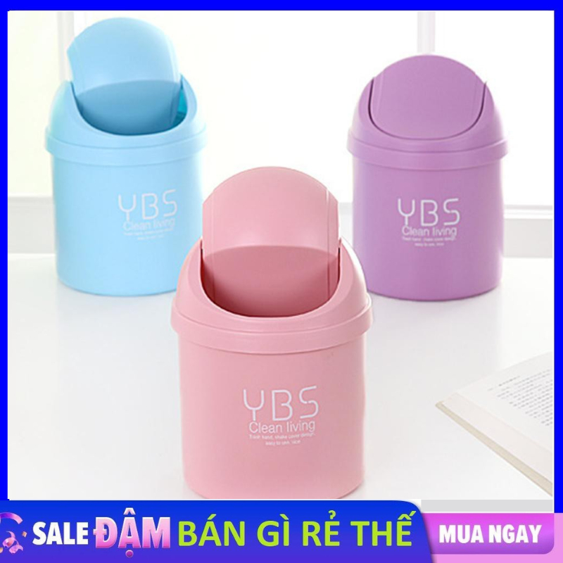 Thùng Rác Mini Để Bàn YBS Nhỏ Nhắn Có Nắp Lật Tiện Dụng, Sọt Rác Nhỏ ...