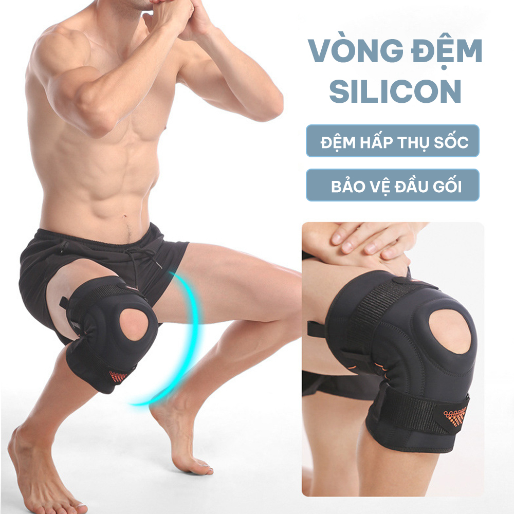Đai bảo vệ đầu gối cao cấp chính hãng GoodFit GF525K, bó gối thể thao giúp tránh chấn thương