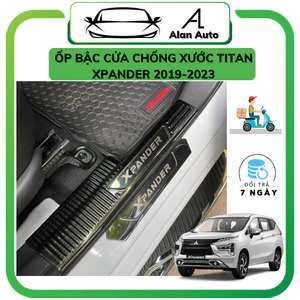 Ốp bậc cửa xe Xpander, Xpander Cross 2018-2023, Nẹp bước chân Xpander Chất liệu Titan cao cấp