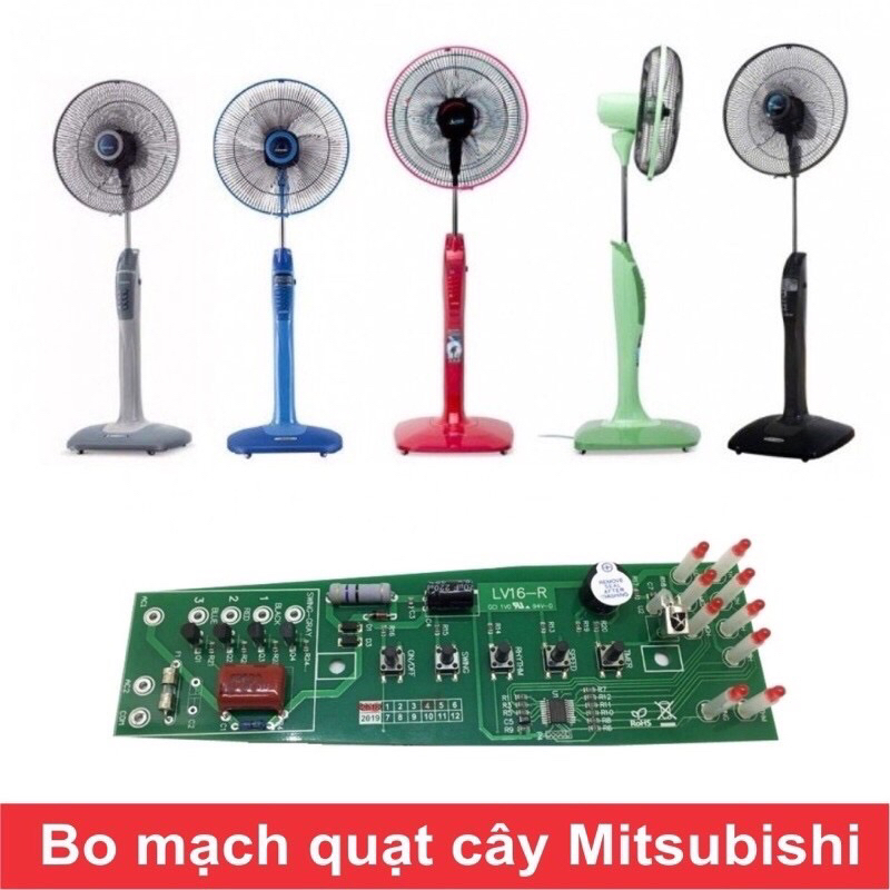 Bo mạch quạt cây (Đứng) Mitsubishi LV16 RT/RR/RS...( linh kiện thay thế ...