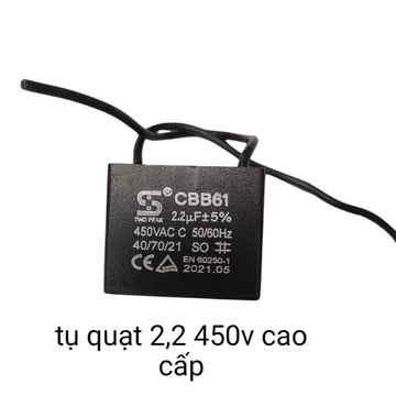 Tụ quạt 2,2uf 450VAC, Tụ quạt bàn, quạt trần, quạt treo tường