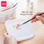 Xô Rửa Cọ Vẽ 2 Ngăn Bằng Nhựa Nắp Khay Pha Màu 2 Trong 1 Finenolo - Vẽ Tô Màu Nước Acrylic Gouache Màu Bột