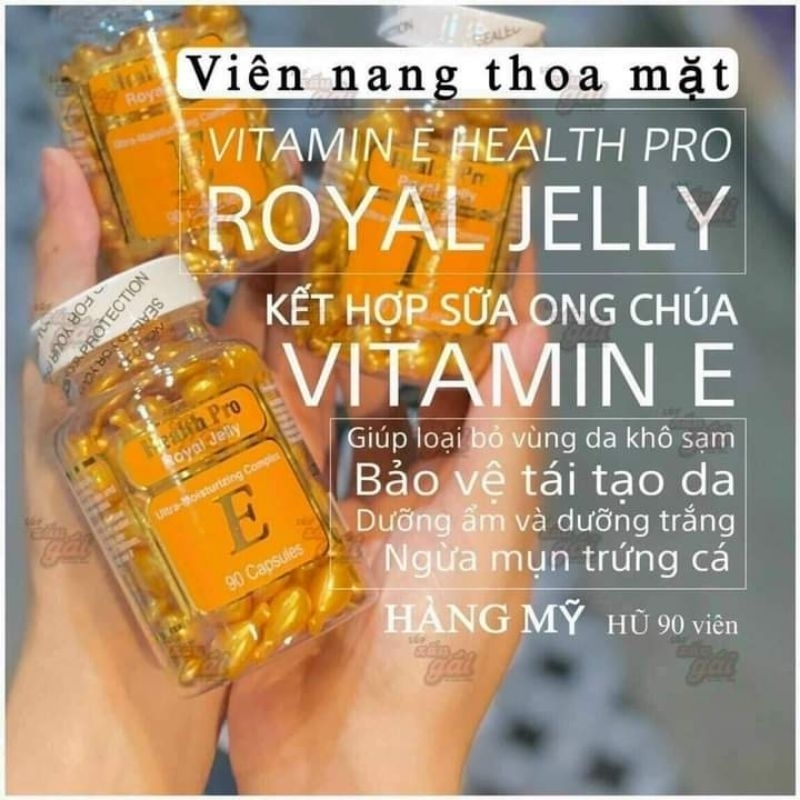Health Pro Royal Jelly Vitamin E (Serum Vitamin E 90 Viên) Shopee