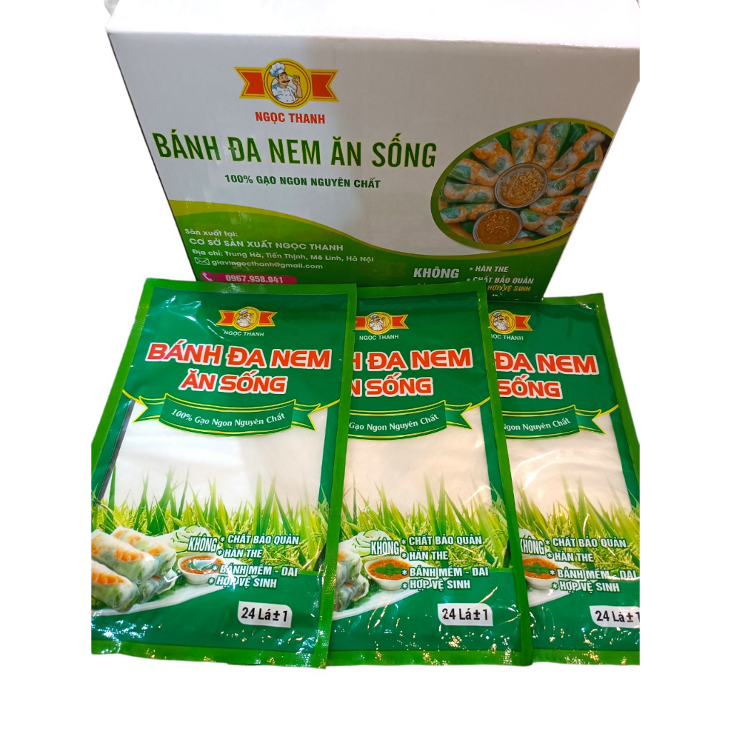 BÁNH ĐA NEM ĂN SỐNG NGỌC THANH 24 LÁ/ BÁNH ĐA NEM CUỐN/ BÁNH TRÁNG CUỐN ...