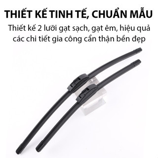 [MAZDA CX-5]Cần gạt mưa LƯỠI KÉP silicon cao cấp cho xe MAZDA CX-5, thanh gạt kính nước mưa xe hơi 2 lưỡi khung mềm