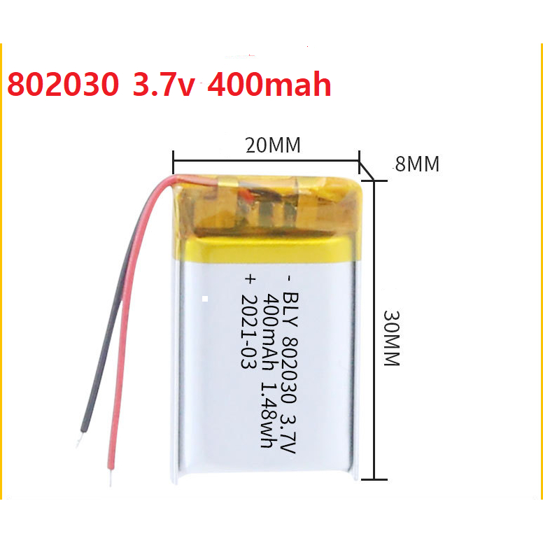 [Hỏa Tốc] Pin Sạc 3.7V 400mah 802030 Dùng Cho Tai Nghe Loa Mp3 MP4 MP5 ...