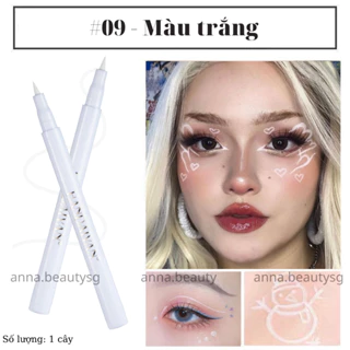 Eyeliner trắng đầu vẽ siêu mảnh, kẻ mắt màu trắng lâu trôi không thấm nước