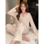 Bộ ngủ lụa xước dài tay quần dài hàng Quảng Châu pyjama đồ bộ mặc nhà sau sinh chất lụa xước cao cấp