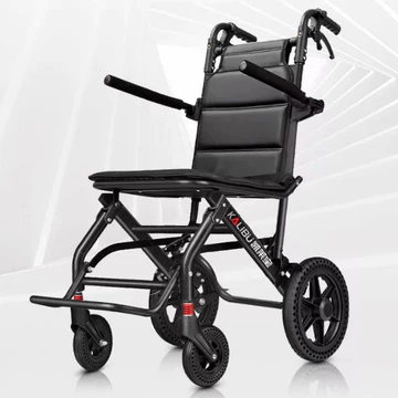 Xe lăn cho người cao tuổi Kalbu Đức Xe lăn gấp nhẹ Lên máy bay Xe đẩy nhỏ Xe lăn đa chức năng