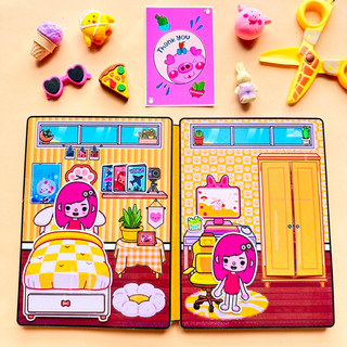 Ngôi nhà màu vàng của Toca- Búp bê giấy