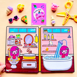 Ngôi nhà màu vàng của Toca- Búp bê giấy