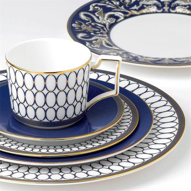 Bộ 4 món đĩa và tách trà Wedgwood Renaissance Gold 4-piece Dinnerware ...