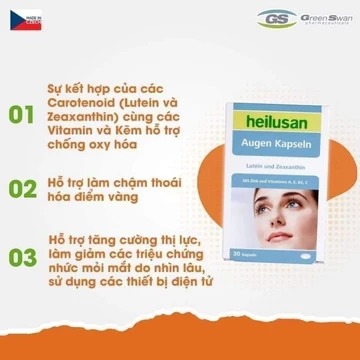 viên uống bổ mắt Heilusan Augen giúp bổ sung dưỡng chất cho mắt,chống oxi hóa,cải thiện thị lực .giúp đôi mắt khỏe