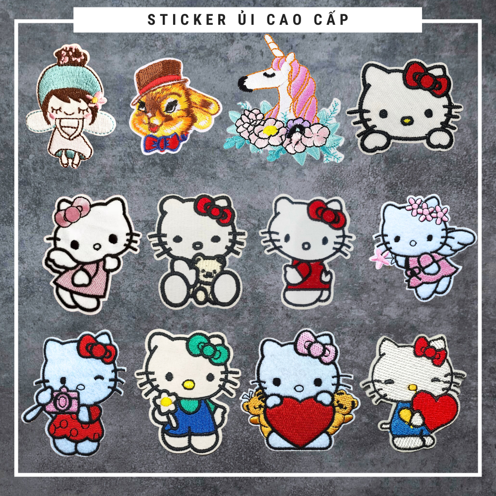 Sticker ủi áo Cao cấp - CÓ SẴN KEO ỦI - sticker vải dùng làm miếng vá ...