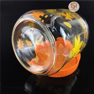Lọ Gia Vị Thuỷ Tinh Táo Đựng Thực Phẩm Nắp Xoáy Cam Homeware