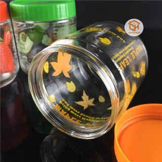 Lọ Gia Vị Thuỷ Tinh Táo Đựng Thực Phẩm Nắp Xoáy Cam Homeware