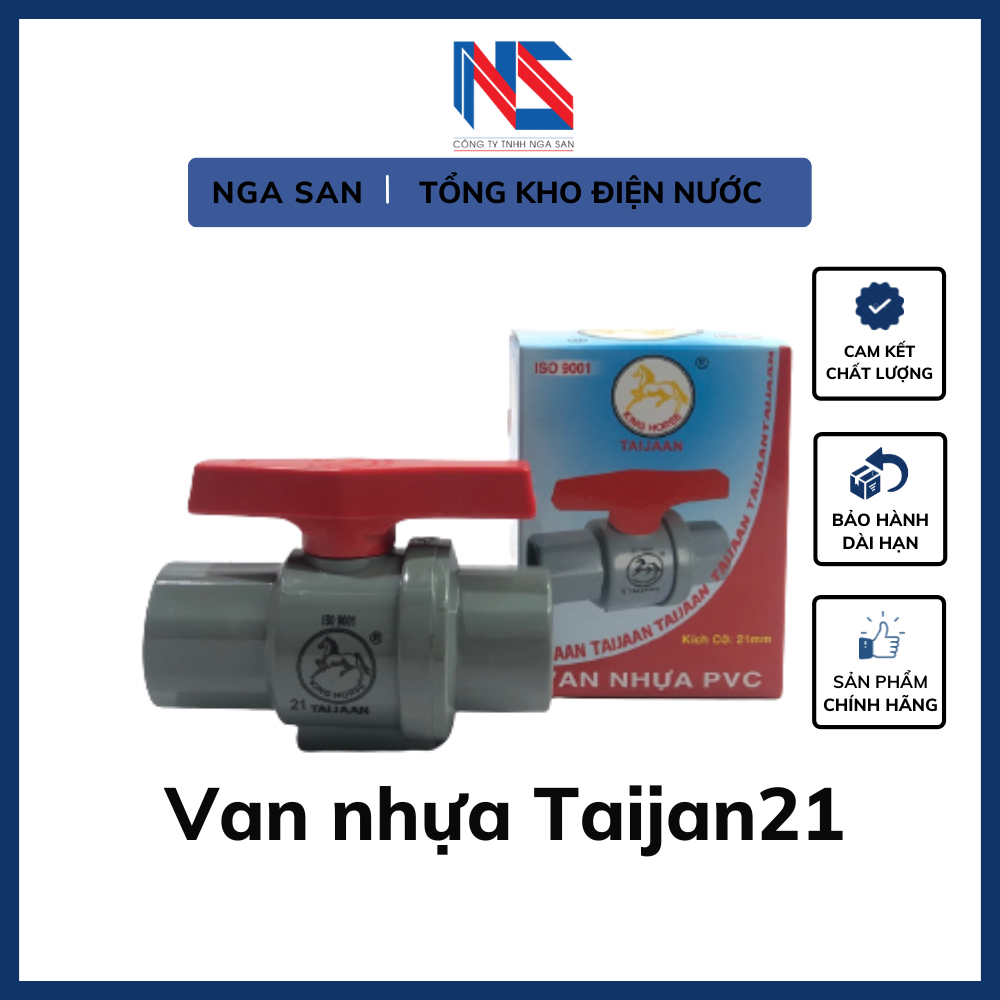 Van nước ống 21, van nhựa 2 đầu PVC Ø21 Taijaan- BH 12 tháng [HÀNG ...