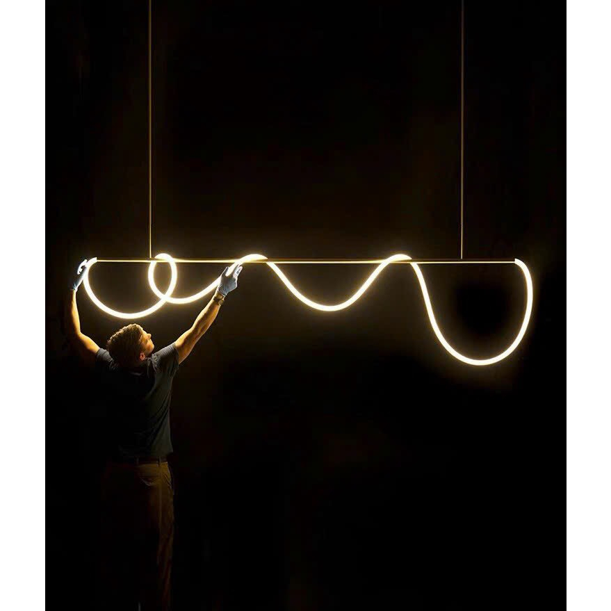 Đèn thả Dây Led ống xoắn silicon decor, phong cách Bắc Âu sang trọng ...