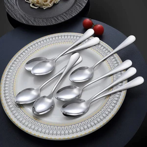 Set 5 Chiếc Thìa (Muỗng) Cà Phê Inox Miệng Nhọn Dày Sáng- Thìa Gia Vị - Ăn Kem - Trứng Lộn..