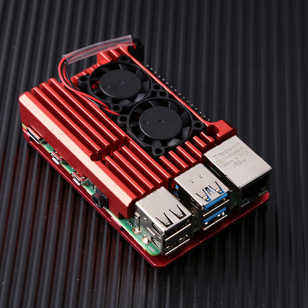 Vỏ nhôm tản nhiệt kép cho raspberry pi 4 _ raspberry aluminum fan case ...
