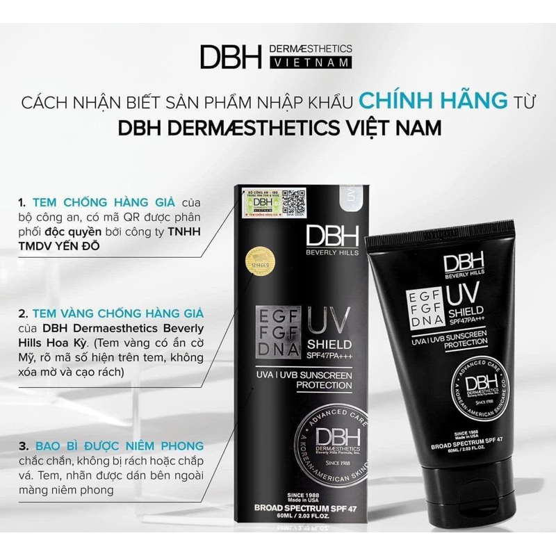Kem chống nắng DBH SPF47 phiên bản cải tiến mới