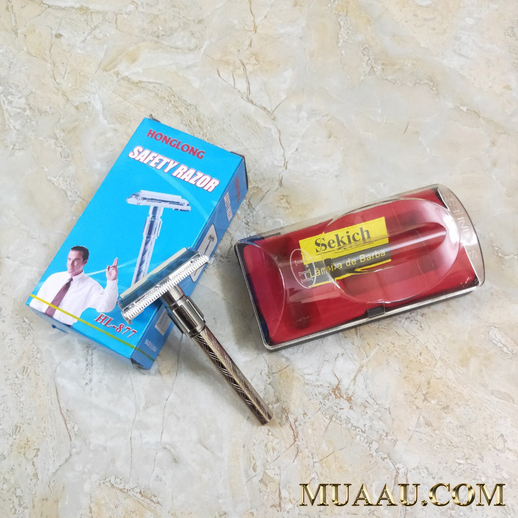 Dao Cạo Râu Cổ Điển Cao Cấp Inox HL 877 Xoay Cán Mở Nắp! Bàn Cạo Râu Cổ ...