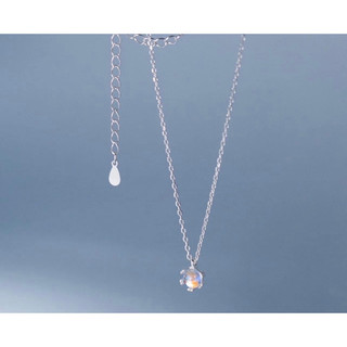Dây chuyền bạc nữ giọt nước đá mon bạc LOPa