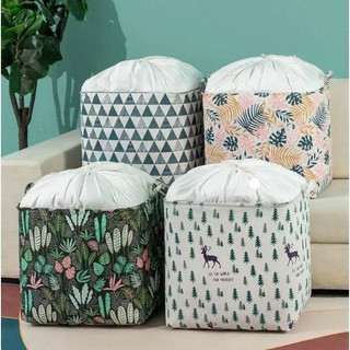 Túi đựng quần áo chăn màn vải canvas không thấm nước, túi đựng đồ đa năng 100L