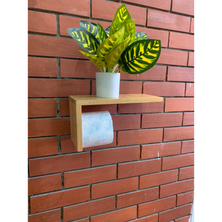 giá kệ gỗ để giấy decor trang trí treo trường trong nhà tắm nhà vệ sinh dài 30 cm
