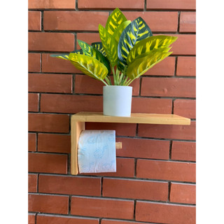 giá kệ gỗ để giấy decor trang trí treo trường trong nhà tắm nhà vệ sinh dài 30 cm