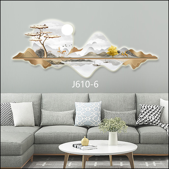 Tranh 3D LED Cắt Phong Cảnh Thiên Nhiên Trang Trí Phòng Khách Quán Tiệm Shop OHA Decor