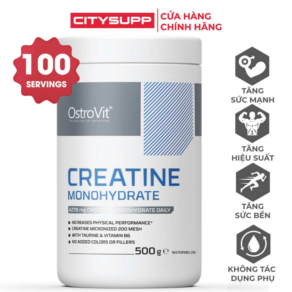 [Chính hãng] Ostrovit Creatine Monohydrate (300g, 500g) Tăng Cơ, Tăng Sức Mạnh & Hiệu Suất Tập Luyện