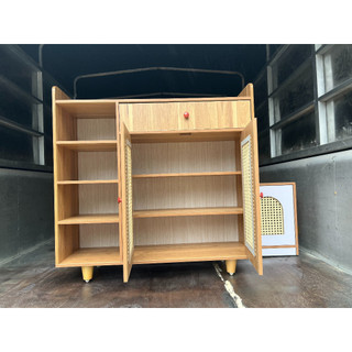 Tủ giày thông minh, Tủ để giày dép đa năng tiện ích, chất liệu gỗ MDF có cánh kích thước 90x90x30 Hãng DQ HOME