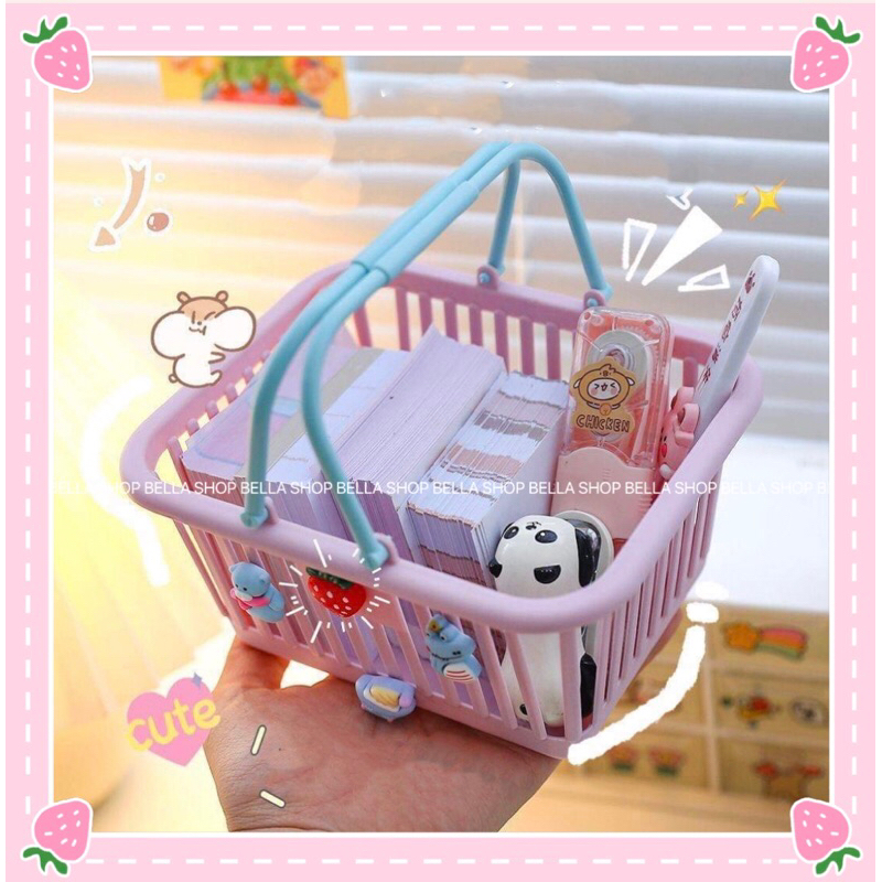 Giỏ Cầm Tay Mini, Giỏ Đựng Đồ Phòng Tắm [ Tặng Kèm Sticker ] | Shopee ...