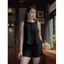 , Đồ bộ nữ, bộ đũi nữ, áo sát nách có bèo quần đùi, vải đũi tơ xước 40-68kg, hàng chính hãng, set đi biển
