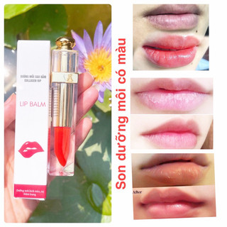 SON KEM DƯỠNG MÔI COLLAGEN [MẪU MỚI] CÓ MÀU DÙNG ĐƯỢC CHO BÀ BẦU GIÚP GIẢM THÂM MÔI KÍCH MÀU SAU PHUN XĂM DƯỠNG ẨM MÔI