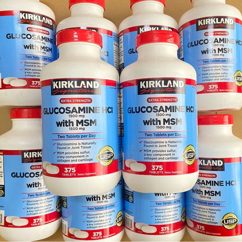 Kirkland Glucosamine HCL 1500mg With MSM 1500mg Hộp 375 Viên Shopee