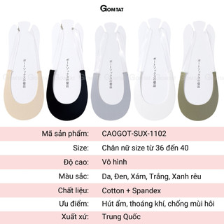 [FLASHSALE] Tất tàng hình nữ đi giày cao gót GOMTAT, vớ cao gót mùa hè có dây mang sau gót - CAOGOT-SUX-1102
