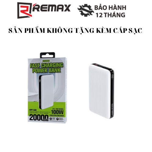 Pin Dự Phòng sạc Laptop Remax RPP-508 20000mAh max 100W (cổng Type C ...