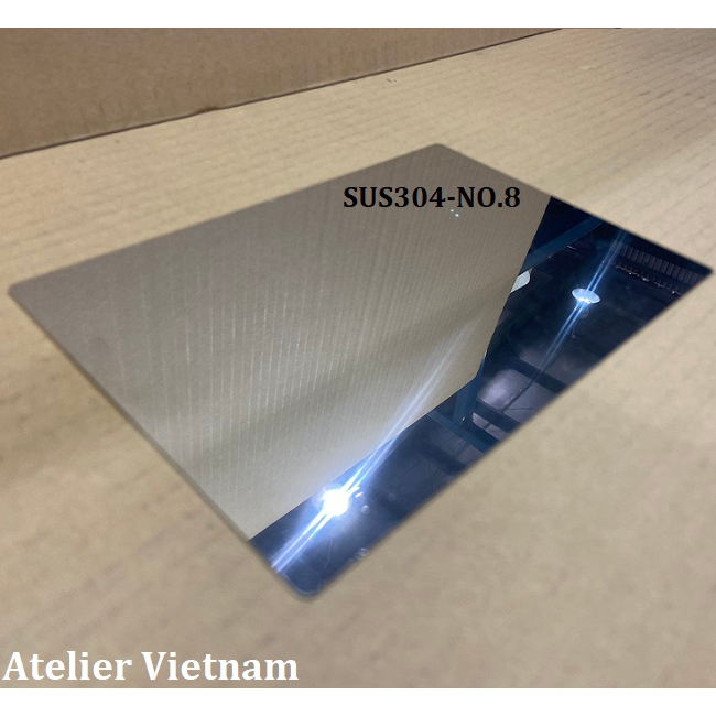 Tấm INOX bóng gương SUS304-No.8 cắt lẻ theo yêu cầu.Các độ dày 1.2mm, 1 ...