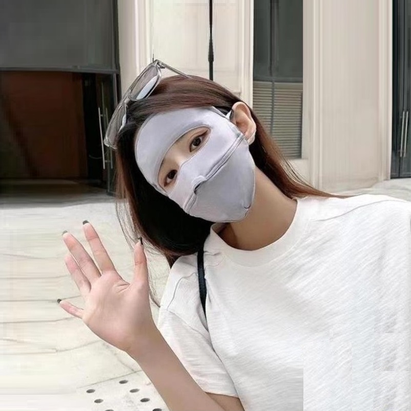 Ảnh Khẩu Trang - Taky, Mặt Nạ Vải Lụa Lạnh 2 Lớp Che Phủ Kín Đi Ngoài Trời,  Che Kín Toàn Mặt Trán Chống Tia UV UFP 50+ 7887 2