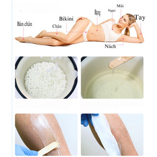 Hũ 500gr sáp wax tẩy làm rụng lông mix nhiều dòng sữa dừa tẩy lông nách,tay chân,bikini dùng được cho da nhạycảm Lyihome