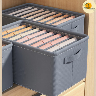 Hộp Vải Đựng Quần Áo Chia Ngăn Khung Cứng, Khay Đựng Quần Áo Đồ Lót Chia Ngăn Gọn Gàng 88394 mienphivanchuyen199k