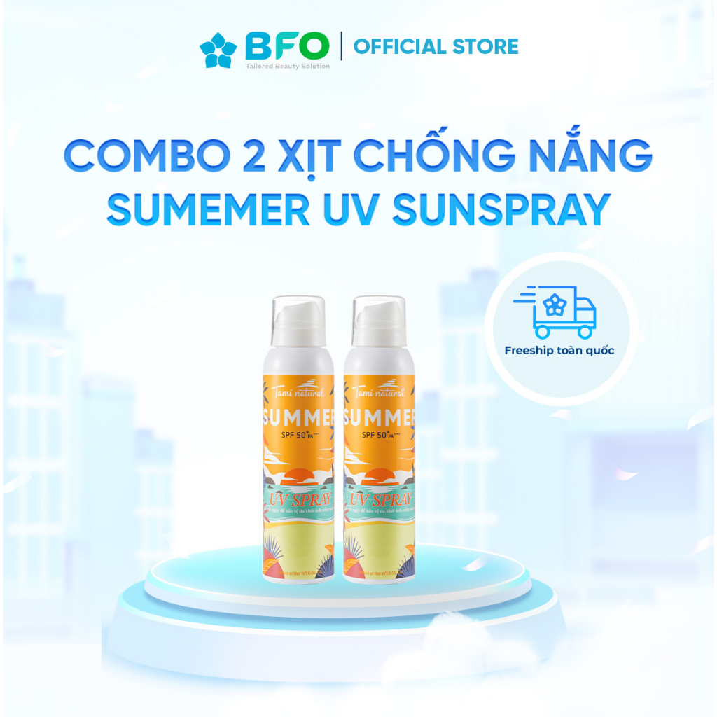 Combo 2 Xịt chống nắng Summer UV Sunpray (family) SPF 50+, PA+++ (180ml)
