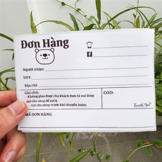 50 Phiếu giao hàng có keo sẵn, tem ghi vận đơn có sẵn keo dán kích thước to 10x15cm