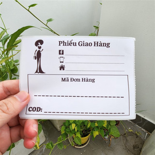 50 Phiếu giao hàng có keo sẵn, tem ghi vận đơn có sẵn keo dán kích thước to 10x15cm