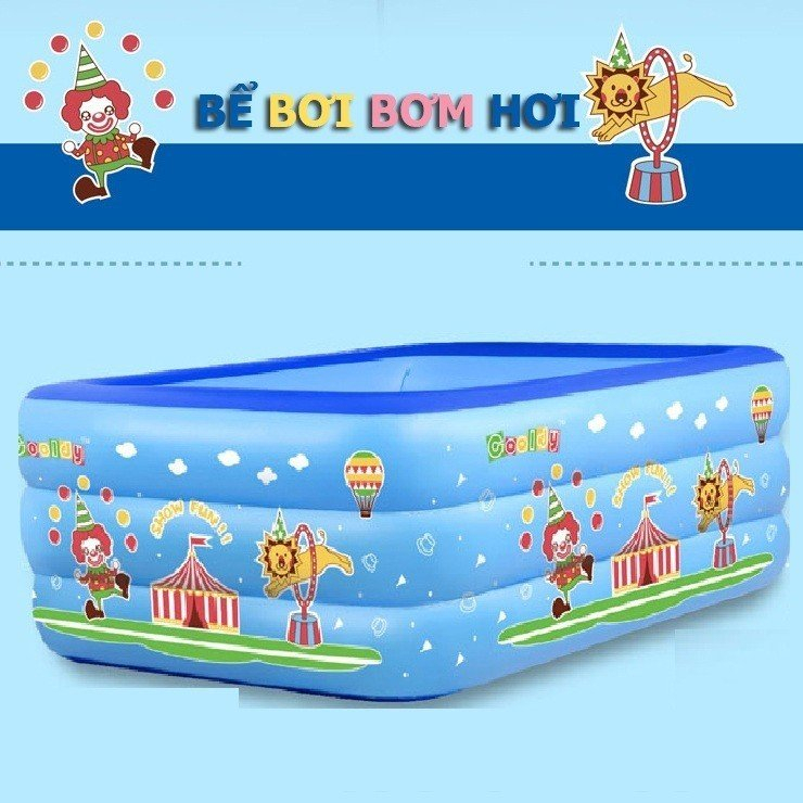 Bể bơi, phao bơi hình chữ nhật cho bé đủ kích thước