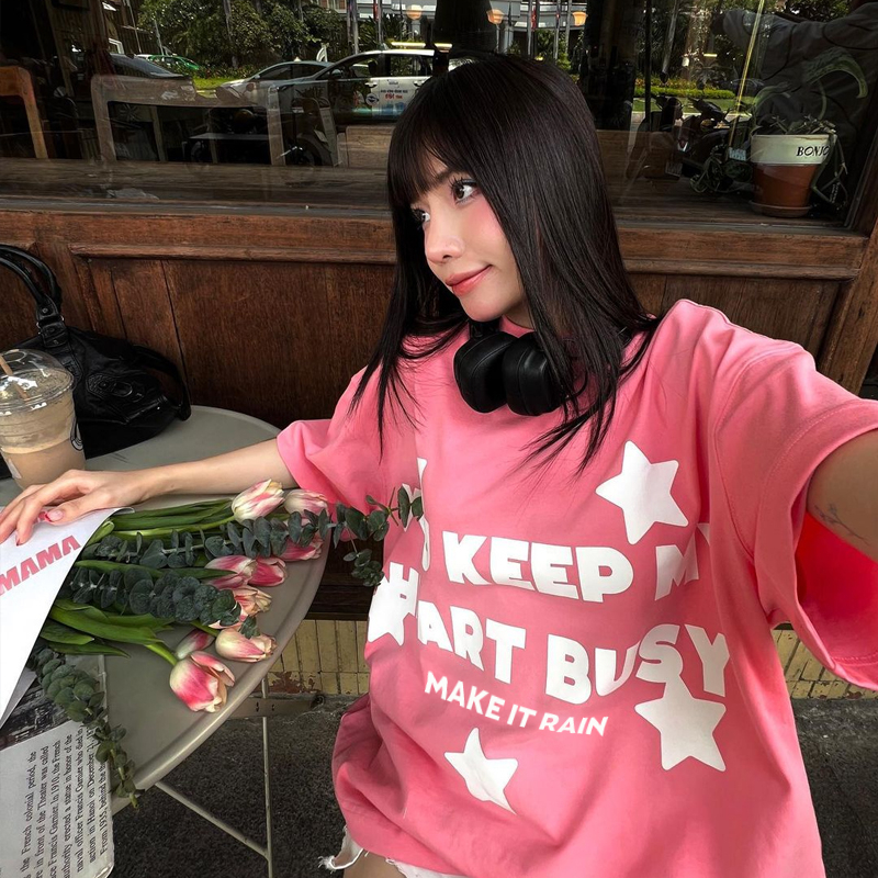 Ảnh Áo thun nữ NELLY -  You Keep My Heart phong cách basic hiện đại cá tính chất cotton 100% dáng tay lỡ 1