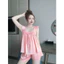 Đồ bộ ngủ nữ 2 dây quần đùi vải lụa Latin bộ mặc nhà freesize dưới 54kg dễ thương - CN100