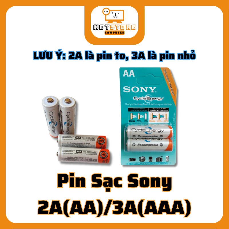 Pin Sạc Sony CycleEnergy 2A(AA), 3A(AAA) | Shopee Việt Nam